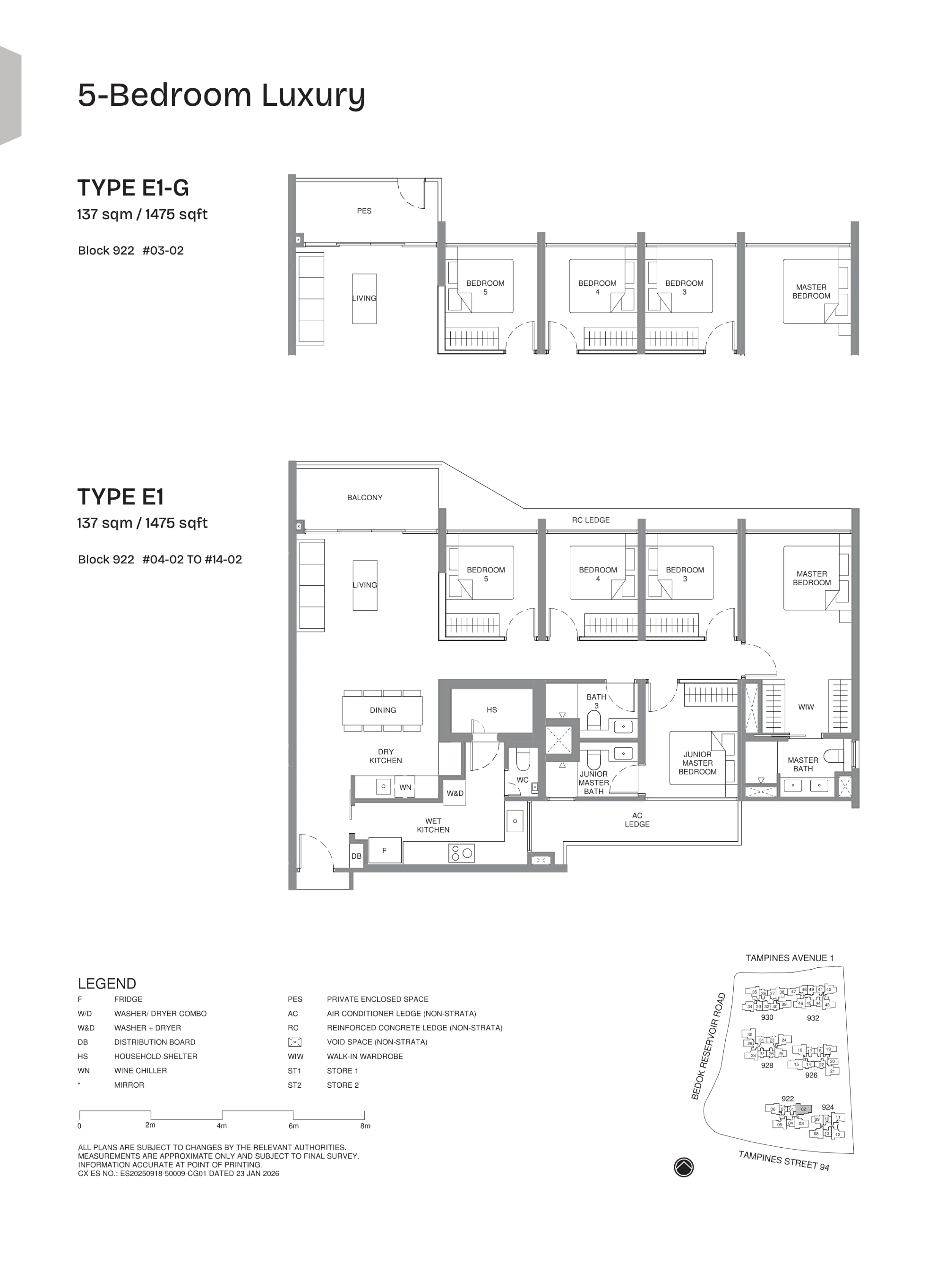 Type E1 Floor Plan